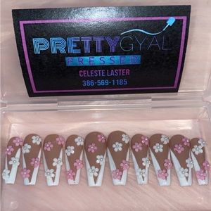 Long Coffin French with Flowers